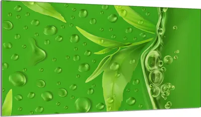 Produktbild von Herdabdeckplatte 90x52 Glaskeramikkochfeld Abdeckung Spritzschutz Glasplatte Deko Schneidebrett, Laub Grün