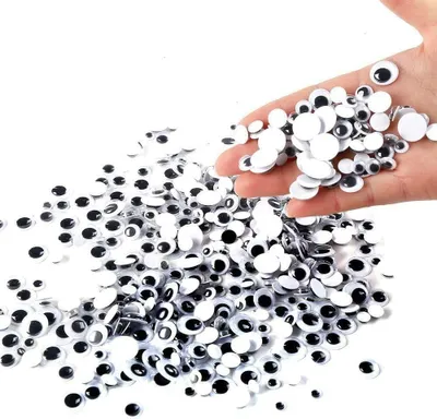 Obrázek produktu pro Samolepicí pohyblivé oči, 500 kusů, 6-12 mm, vhodné pro tvoření a modelování