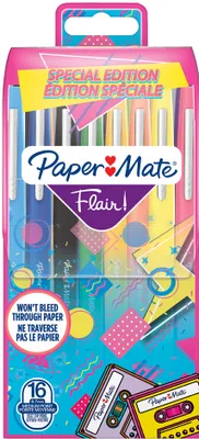 Image de PAPER:MATE 2180625 Paper:Mate Stylo fibre Flair RETRO, étui de 16 pièces