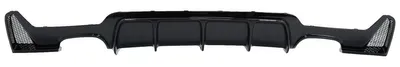 Productafbeelding van Achterdiffusor voor BMW 4-serie F32 F33 F36, modeljaren 2013-2019, met dubbele uitlaat, glanzend zwart.