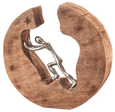Zdjęcie produktu dla Kobolo figurka dekoracyjna drewniana dekoracja STRENGTH | drewno brąz i metal srebrna drewniana figurka drewniana dekoracja drewniana figurka drewniana dekoracja do domu pomysł na prezent dekoracja siła moc