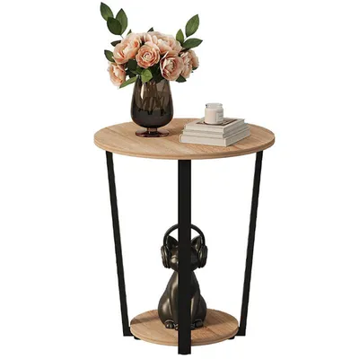 Zdjęcie produktu dla Stolik Kawowy Ława Jasny Brąz Nowoczesny Loft Industrialna Do Salonu 50 Cm