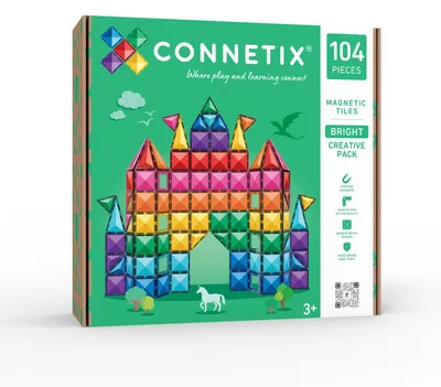 Immagine prodotto di Connetix Tiles - Set di costruzioni magnetiche BRIGHT (104 pezzi)