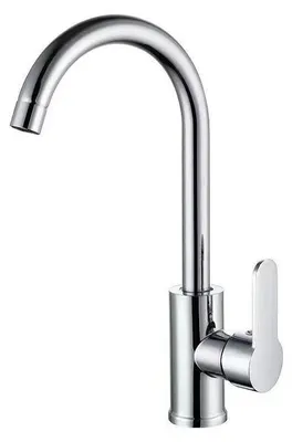 Imagen del producto de Grifo de cocina, grifo de fregadero, caño alto, mezclador de agua caliente y fría, giratorio