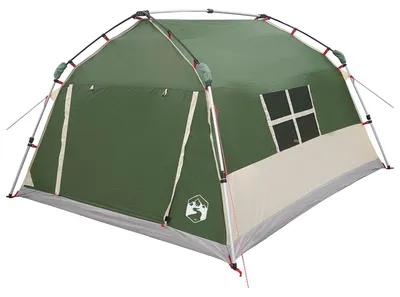 Image de vidaXL Tente de camping rapide, imperméable, pour 4 personnes, couleur verte