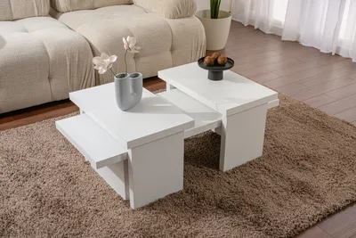 Immagine prodotto di Skye Decor, Sanctuary - Wood White, tavolino, legno bianco, 100 % truciolato rivestito di melamina, 110 x 45 x 41,5