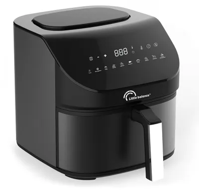 Heißluftfritteuse ohne Öl, 7 L, 1600 W, 10 Programme, Schwarz