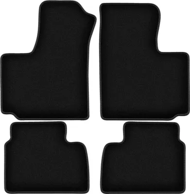 Produktbild von Wielganizator Velours-Autoteppiche – passend für FIat Doblo I (kombivan, Bj. 2000-2009) –  schwarz, passgenau, mit Befestigungen set 4 Stk.