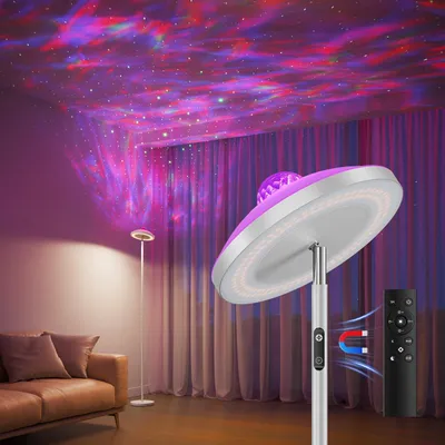 Obrázek produktu pro Chytrá LED stojací lampa s dálkovým ovládáním – inteligentní osvětlení a projektor hvězdné oblohy