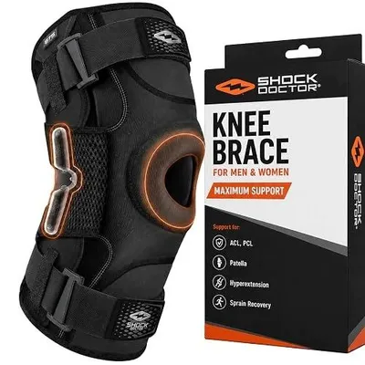 Zdjęcie produktu dla Bandaż na kolano z zawiasami wsparcie stabilizacja dla sportowców