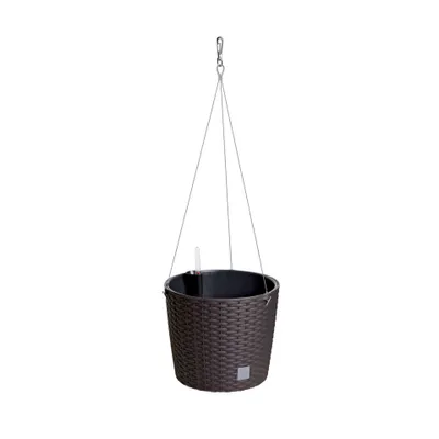 Zdjęcie produktu dla Doniczka wisząca RATO ROUND + wkładka, 25,6 cm - umbra
