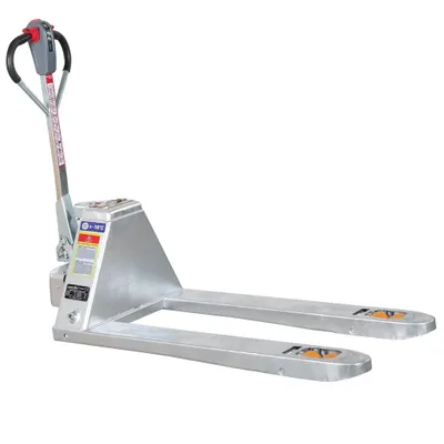 Zdjęcie produktu dla Wózek paletowy 2000 kg 200 mm elektryczny 230 V ocynkowany Wózek transportowy Widelec transportowy