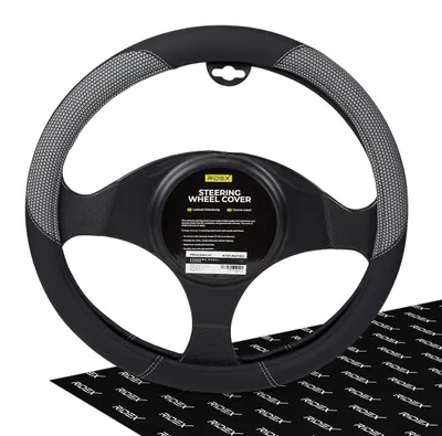 Produktbild von RIDEX 4791A0162 Lenkradbezug Polyurethan Ø37-39cm Schwarz/Grau Lenkradhülle