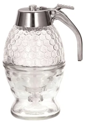 Produktbild von 1/2 Stück Honigspender-Vorratsglas mit Ständer, großes Fassungsvermögen, auslaufsicheres Design, BPA-frei, Honigtopf in Wabenform