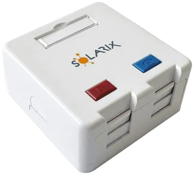 Produktbild von Solarix Modulsteckdose für 2 Keystone-Module, Aufputzmontage, weiß SXMO-2-0-WH