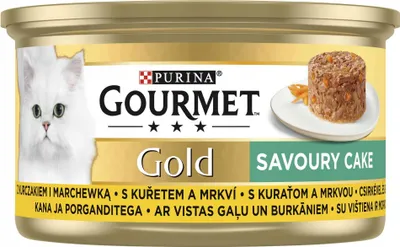 Zdjęcie produktu dla Gourmet Gold Karma Dla Kotów Savoury Cake Z Kurczakiem I Marchewką 85 G
