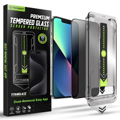Obrázok produktu pre Techsuit - TitanGlass FullCover ochranné sklo pre iPhone 13 / iPhone 13 Pro / iPhone 14 / iPhone 16e - privátne