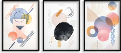 Produktbild von Moderne Gemälde Wandposter Pastell Wanddekoration Abstrakt