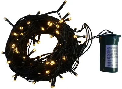 LED-Lichterkette 100 warmweiße LEDs, 10 m, Timer, batteriebetrieben