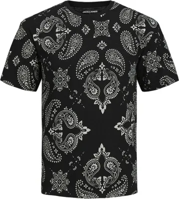 Produktbild von Jack & Jones Paisley Kurzarm-t-shirt Schwarz S Mann Schwarz S