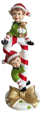 Zdjęcie produktu dla Dekoracja świąteczna "Elf" firmy Clayre & Eef, biały plastik
