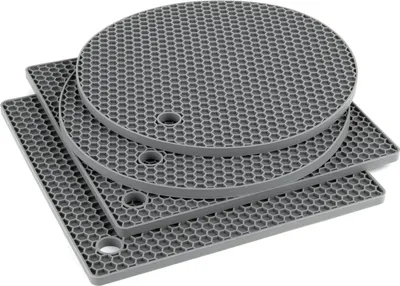 Produktbild von Untersetzer für heiße Gerichte – heiße Pads für die Küche, Topflappen aus Silikon für heiße Töpfe und Pfannen, Silikonmatten für Küchenarbeitsplatten, Tisch, flexibel, leicht zu waschen und zu trocknen