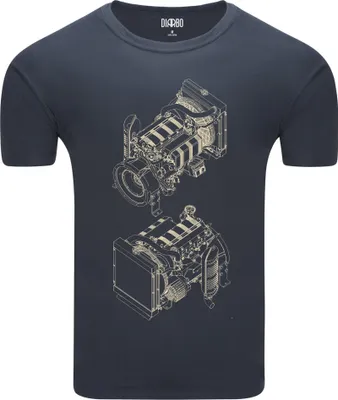 Produktbild von Diarbo Herren T-Shirt mit Blaupausen Druck Dieselmotor Dunkelgrau Gr.M