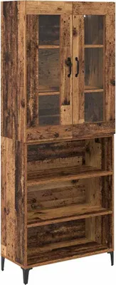 Obrázek produktu pro Vysoký bufet Staré dřevo 69,5 x 34 x 180 cm kompozitní dřevo