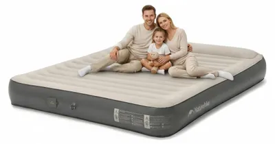 Luftmatratze 200x180x25 cm mit Pumpe, 3 Personen