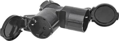 Produktbild von Schuko Stecker Zweifach IP44 Kupplung Schukostecker Mehrfachsteckdose Steckdose