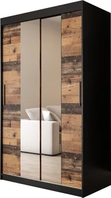 Produktbild von Kleiderschrank, Schiebetürenschrank, Schlafzimmer, Schrank mit Spiegel OLD STYLE T1 120