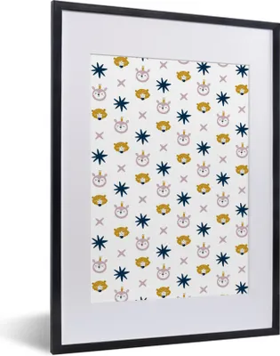 Produktbild von MuchoWow® MuchoWow® Gerahmtes Poster Farben - Muster - Illustrationen 30x40 cm - Poster mit zchwarzem Bilderrahmen - Wandposter Schlafzimmer