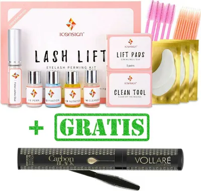 Produktbild von Wimpernlifting Set Wimpernwelle Wimpernlaminierung Lash Lift Kit Mascara Arganöl, Mascara Typen:Smoky Eyes
