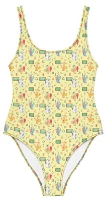 Produktbild von Mr. & Mrs. Panda Damen-Einteiler Fuchs Schulkind Größe XXL - Gelb - Geschenk, UV-Badeanzug, Swimsuit, Shape-Badeanzug, Badeanzug, Schwimmanzug, Damen-Badeanzug