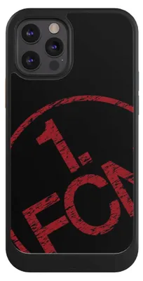 Produktbild von NIVOCASE Hülle für Apple iPhone 12 Pro  Handyhülle NIVOcore Case Schwarz 1. FCN Fanartikel Textur