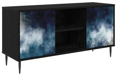 Obrázek produktu pro vidaXL TV stolek RAALTE, 102 x 33 x 51 cm, černá barva, Imitace dřeva