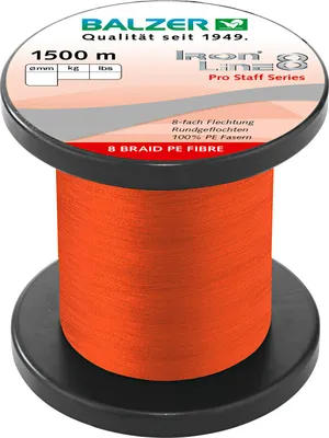 Produktbild von Balzer Angelschnur Iron Line 8 Pro Staff (rot, 1.500 m)