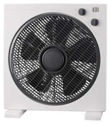 Produktbild von ARDES - Tragbarer quadratischer Tisch- oder Bodenventilator mit 5 Flügeln und 3 Intensitätsstufen, 360-Grad-Drehung und Timer, Bodenventilator, weiß, Box Floor AR5B29