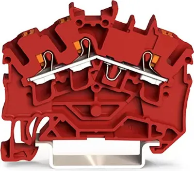 Immagine prodotto di Morsetto passante a 3 conduttori WAGO; con leva; 2,5 mm²; rosso 2202-6303