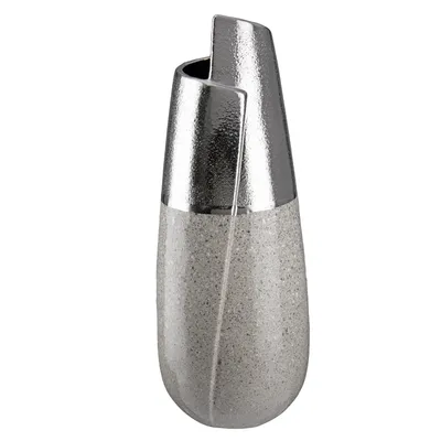 Zdjęcie produktu dla GILDE Keramik Vase mit Cut "Marmo"