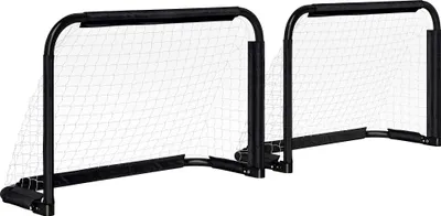Produktbild von HOMCOM Fußballtor 2er Set Klappbar Fussballtore mit Metallrahmen 90x36x60 cm