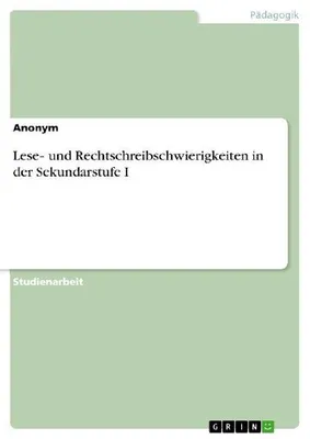 Produktbild von Lese¿ und Rechtschreibschwierigkeiten in der Sekundarstufe I
