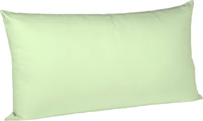 Produktbild von Fleuresse Mako-Satin Kissenbezug Bezug 40x80cm uni mit RV Doppelpack 7042 lindgrün