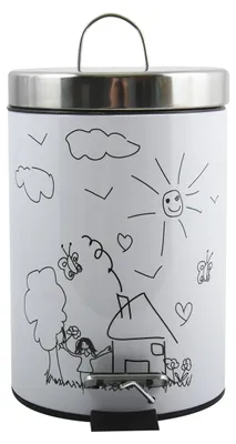 Obrázok produktu pre Kôš na kozmetiku MSV "Kindergarten" Pedálový odpadkový kôš Odpadkový kôš - 3 litre - s vyberateľným vnútorným košom