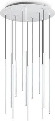 Produktbild von Ideal lux FILO SP12 LED-Pendelleuchte Struktur Weiß schlankes Design pulverbeschichtet