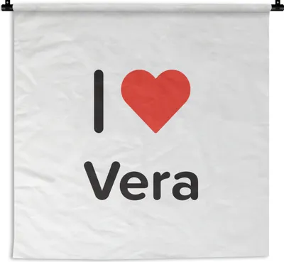 Produktbild von MuchoWow® Wandteppich Wandbehang Ich liebe - Vera - Girl 150x150 cm Tapisserie Dekoration Wandtuch - Wohnaccessoires - Modernes