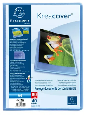 Produktbild von Exacompta 10x Sichtmappe PP 500µ + 40 Hüllen Kreacover , A4, Blau, 5742E