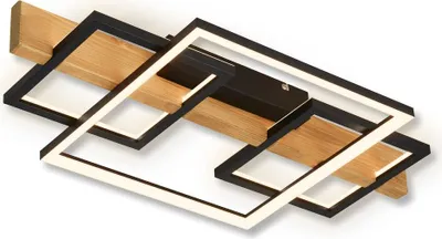 Produktbild von LED Deckenlampe Holz LED Deckenleuchte Wohnzimmer Schlafzimmer Dimmbar Backlight