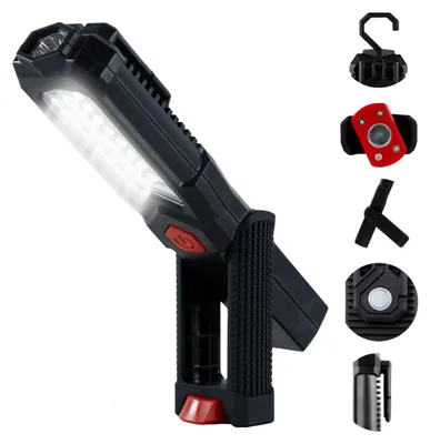 Obrázok produktu pre REV 2620010510, 3,6 W, LED, IP20, 1800 mAh, Čierna, Červená, Ručné pracovné svetlo