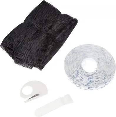 Productafbeelding van Famanu insectenwerend horregordijn voor ramen - antraciet, 2 stuks van 120 cm x 240 cm